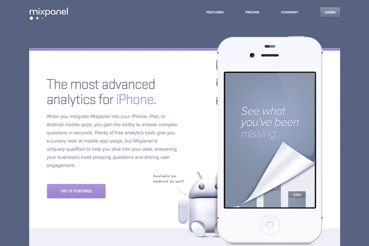 iPhone Mobile Analytics website preview